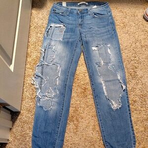 KanCan Cropped Boyfriend Jeans Size 26